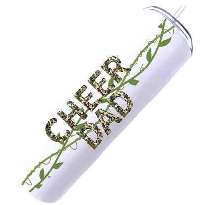 CHUMBLERS 20 Oz Stainless Steel Tumblers Cheer Dad Camo