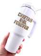 CHUMBLERS 30 Oz Stainless Steel Tumbler with Handle Cheetah Girl Forever